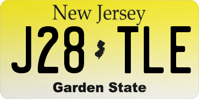 NJ license plate J28TLE