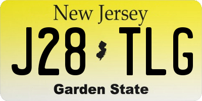 NJ license plate J28TLG