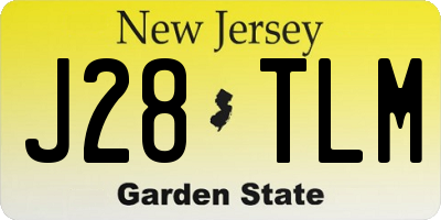 NJ license plate J28TLM