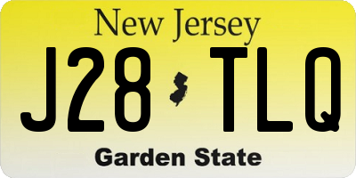 NJ license plate J28TLQ
