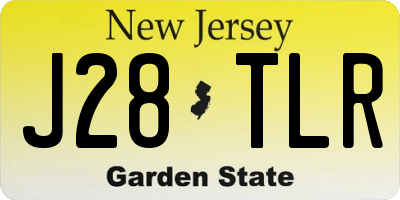 NJ license plate J28TLR
