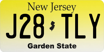 NJ license plate J28TLY
