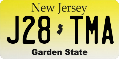 NJ license plate J28TMA