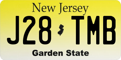 NJ license plate J28TMB