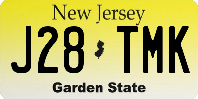 NJ license plate J28TMK