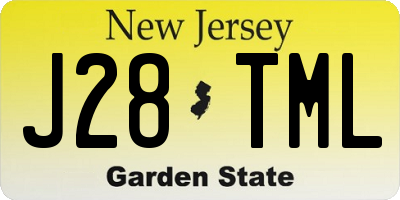 NJ license plate J28TML