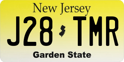 NJ license plate J28TMR