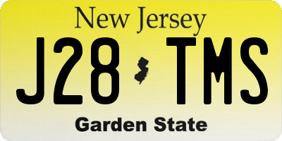 NJ license plate J28TMS