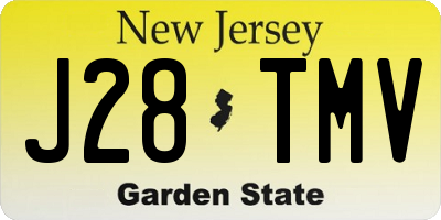 NJ license plate J28TMV