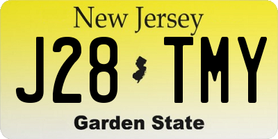 NJ license plate J28TMY