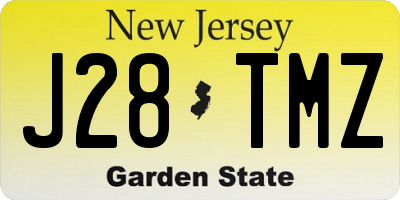 NJ license plate J28TMZ
