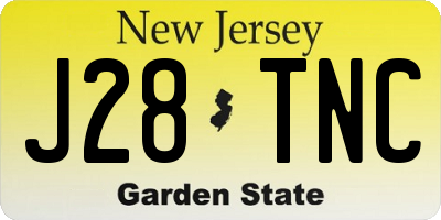 NJ license plate J28TNC