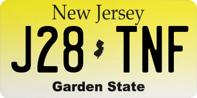 NJ license plate J28TNF
