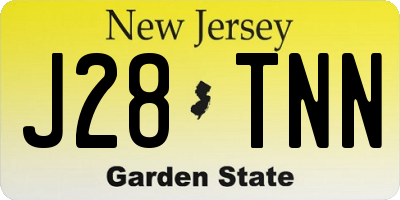 NJ license plate J28TNN