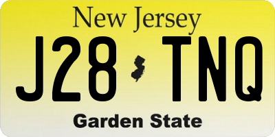 NJ license plate J28TNQ