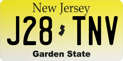 NJ license plate J28TNV