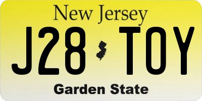 NJ license plate J28TOY