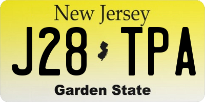 NJ license plate J28TPA