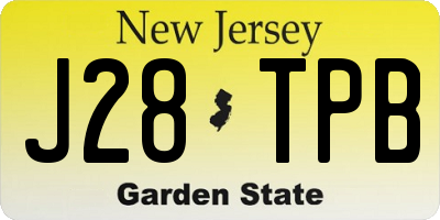 NJ license plate J28TPB