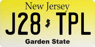 NJ license plate J28TPL