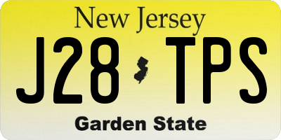 NJ license plate J28TPS