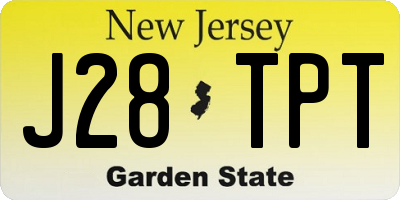 NJ license plate J28TPT