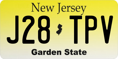 NJ license plate J28TPV