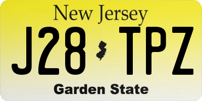 NJ license plate J28TPZ