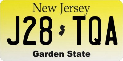 NJ license plate J28TQA
