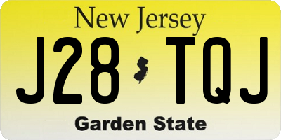 NJ license plate J28TQJ