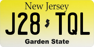 NJ license plate J28TQL