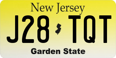 NJ license plate J28TQT