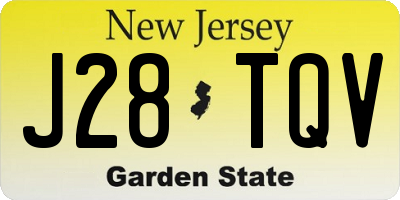 NJ license plate J28TQV