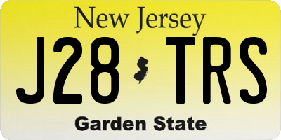 NJ license plate J28TRS