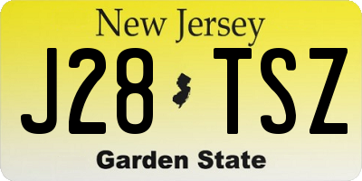 NJ license plate J28TSZ