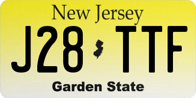 NJ license plate J28TTF