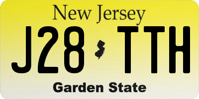 NJ license plate J28TTH