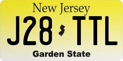NJ license plate J28TTL