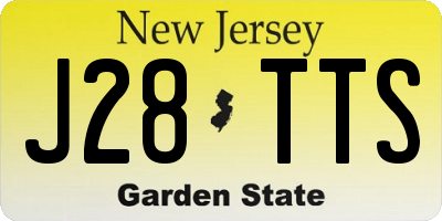 NJ license plate J28TTS