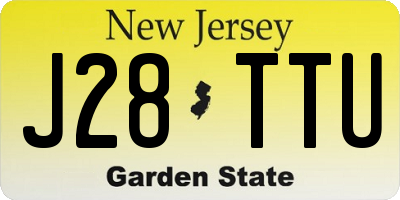 NJ license plate J28TTU