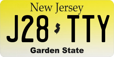 NJ license plate J28TTY