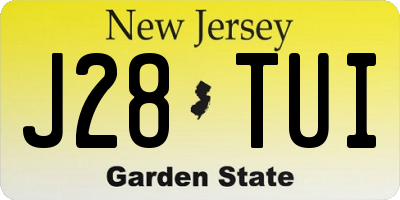 NJ license plate J28TUI