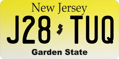 NJ license plate J28TUQ