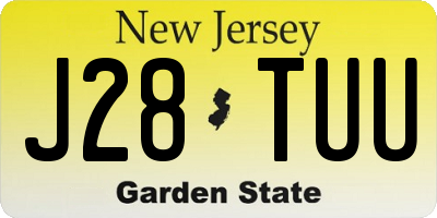 NJ license plate J28TUU
