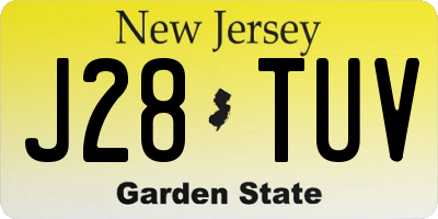 NJ license plate J28TUV