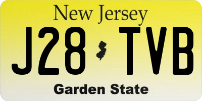 NJ license plate J28TVB