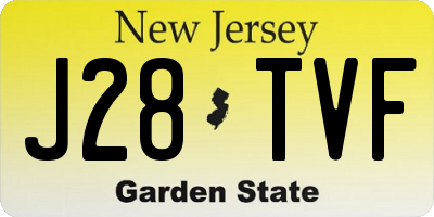 NJ license plate J28TVF