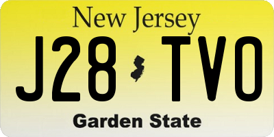 NJ license plate J28TVO