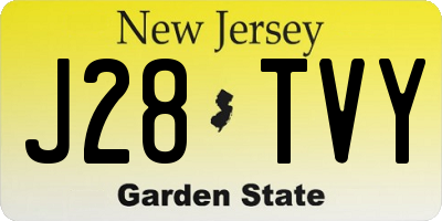 NJ license plate J28TVY