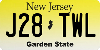NJ license plate J28TWL